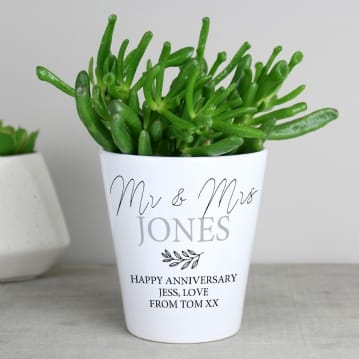 Personalised Modern Ceramic Plant Pots