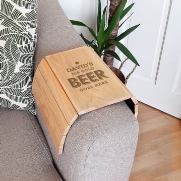 Personalised Beer Goes Here Sofa Tray