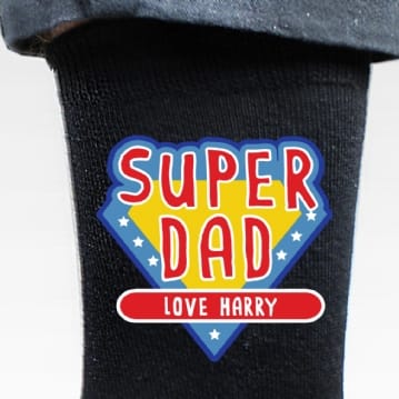 Personalised Super Dad Socks