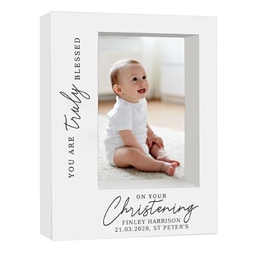 Christening sales photo frame
