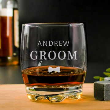 Groom Personalised Whisky Glass