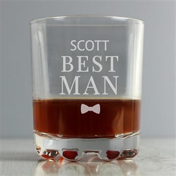Best Man Personalised Whisky Glass
