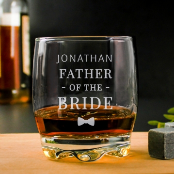 Father of the Bride Personalised Whisky Glass