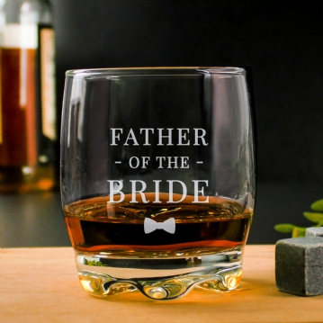 Father of the Bride Personalised Whisky Glass
