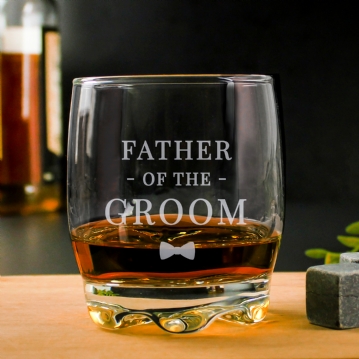 Father of the Groom Personalised Whisky Glass