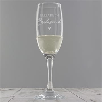 Bridesmaid Personalised Champagne Glass