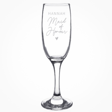 Maid of Honour Personalised Prosecco Glass