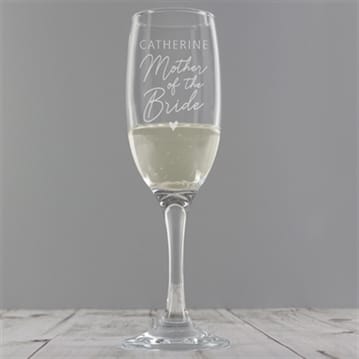 Mother of the Bride Personalised Prosecco Glass