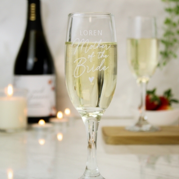 Mother of the Bride Personalised Prosecco Glass