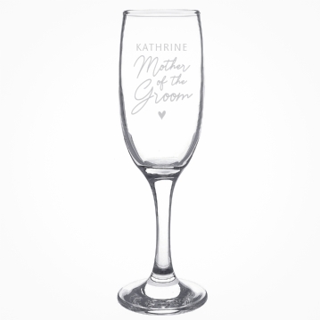 Mother of the Groom Personalised Champagne Glass