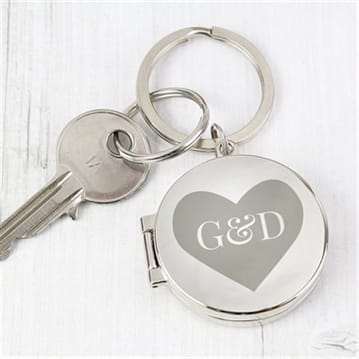 Personalised Couples Initials Keyring Locket