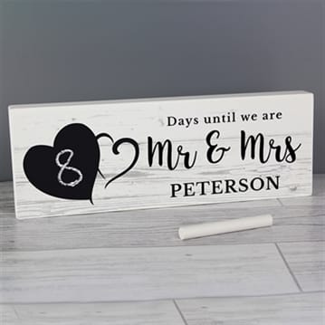 Personalised Rustic Countdown Block 