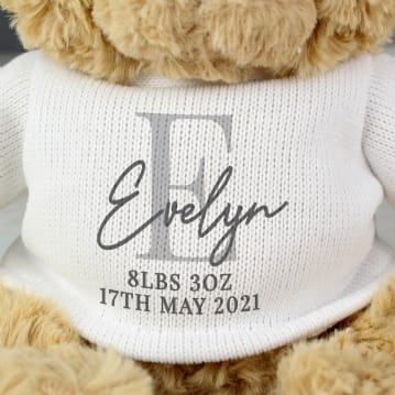 Teddy bear with initial sales