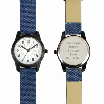 Personalised Kids Watch with Canvas Strap