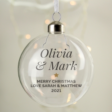 Personalised Glass Christmas Baubles