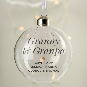 Personalised Glass Christmas Baubles