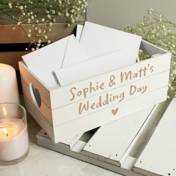 Personalised White Wooden Crates