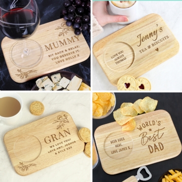 Personalised Wooden Coaster Trays