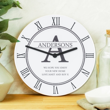 Personalised Wooden Wall Clocks for Couples and Family