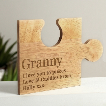 Jigsaw Piece Personalised Wooden Drink Coasters
