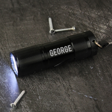 Personalised Black Mini Torch