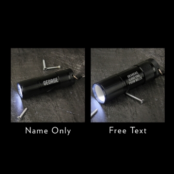 Personalised Black Mini Torch