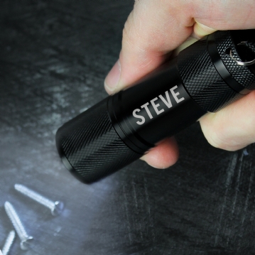 Personalised Black Mini Torch