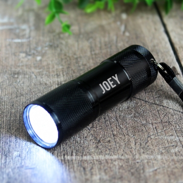 Personalised Black Mini Torch
