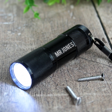 Personalised Black Mini Torch