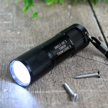 Personalised Black Mini Torch