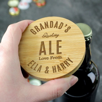 Personalised Bamboo Bottle Opener Coasters