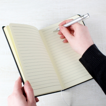 Personalised Black Hardback A5 Notebooks