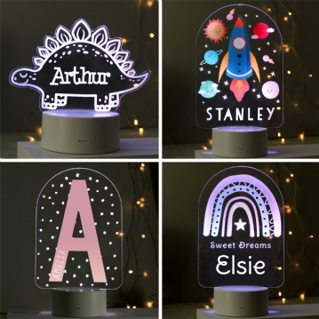 Personalised Kids Colour Changing LED Night Lights