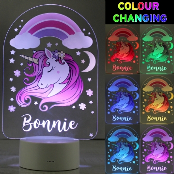 Personalised Kids Colour Changing LED Night Lights