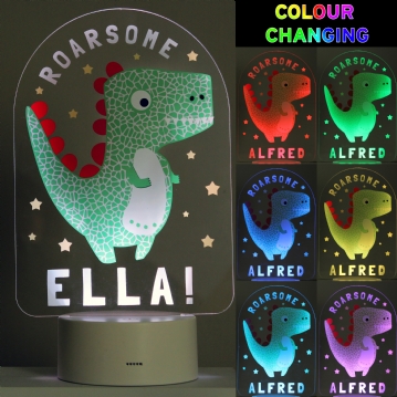 Personalised Kids Colour Changing LED Night Lights