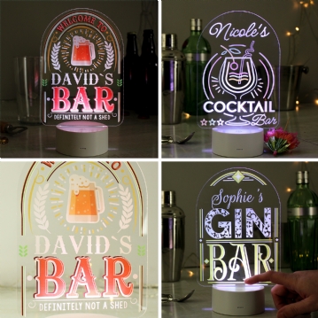 Personalised Bar Colour Changing LED Lights