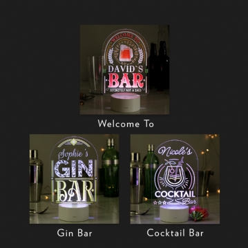 Personalised Bar Colour Changing LED Lights
