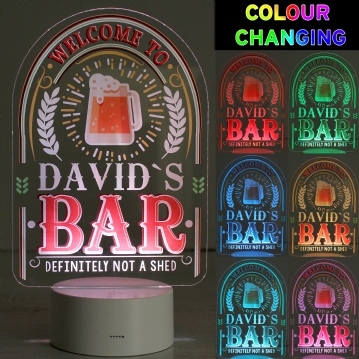 Personalised Bar Colour Changing LED Lights