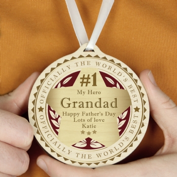 Personalised Round Wooden Medals