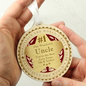 Personalised Round Wooden Medals