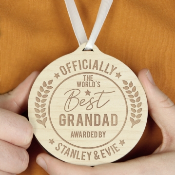 Personalised Round Wooden Medals