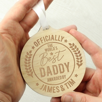 Personalised Round Wooden Medals