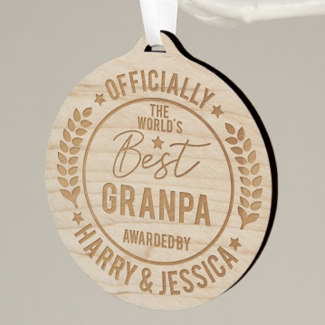 Personalised Round Wooden Medals