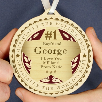 Personalised Round Wooden Medals