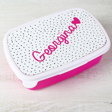 Pink Personalised Lunch Boxes
