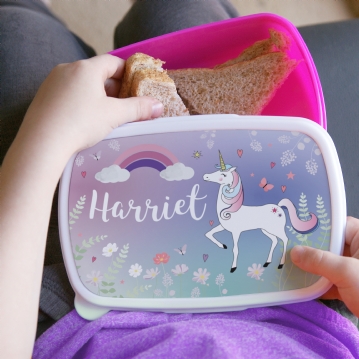 Pink Personalised Lunch Boxes