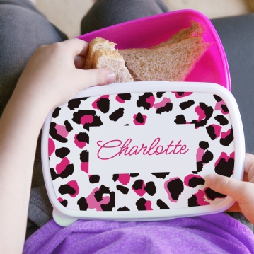Pink Personalised Lunch Boxes