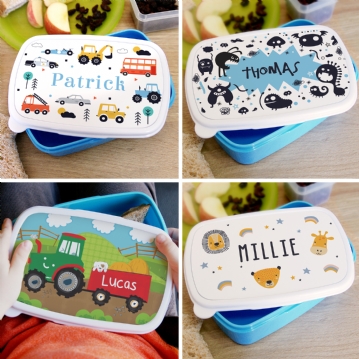 Personalised Blue Lunch Boxes