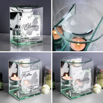 Personalised Glass Butterfly Oil Burners