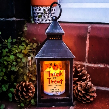 Personalised Trick or Treat Halloween Lantern